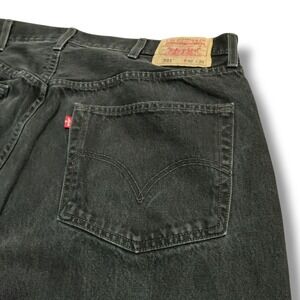 Vintage Levis 501 Jeans Mens 38 x 30 Black Button Fly Straight Leg Y2K Denim